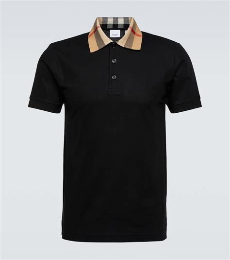 burberry polo shirts black|authentic burberry polo shirt.